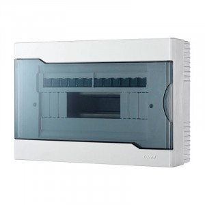 Lezard бокс (корпус) пластик ЩРН-П-12 мод. навесной БЕЛЫЙ с дымчатой дверцей IP40 730-2000-012