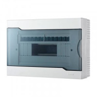 Lezard бокс (корпус) пластик ЩРН-П-12 мод. навесной БЕЛЫЙ с дымчатой дверцей IP40 730-2000-012