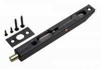 Ригель шпингалет торцевой РЕНЦ 140 мм, черный  INR 140 Black