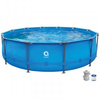 Бассейн круглый со стальным каркасом Avenli 3.66м*76cм 12016EU, фильтр-насос 300 галлонов