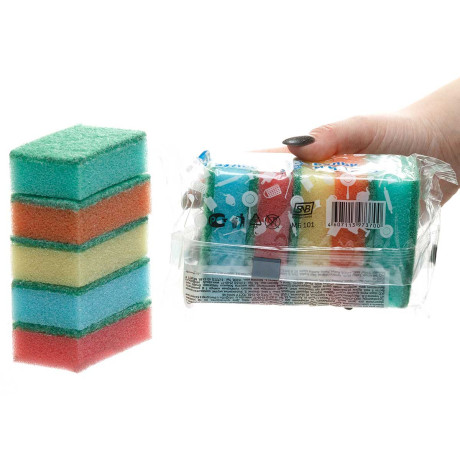 Губка для посуды Мистер Бульк S 5шт  МБ 101 х60