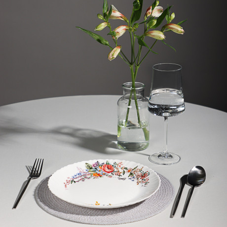 MILLIMI Дарина Тарелка подстановочная опаловое стекло 24см, 18136