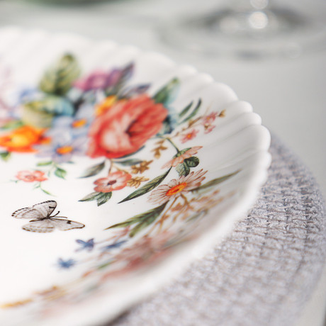 MILLIMI Дарина Тарелка подстановочная опаловое стекло 24см, 18136