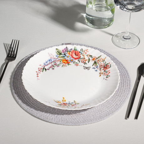 MILLIMI Дарина Тарелка подстановочная опаловое стекло 24см, 18136