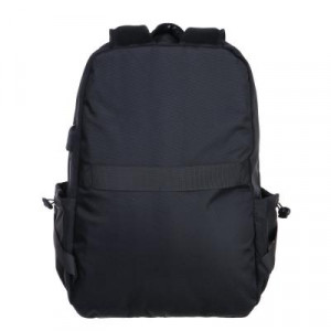 Рюкзак универсальный 45x30x15см, 1 отд., 3 карм., вертикальн.молния, USB, водоотталк.нейлон, черный