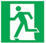 Navigator наклейка выход здесь (левосторонний) NL-150x150W-E01-01 (на стену), 14387