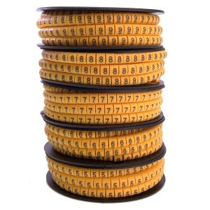 STEKKER Маркер кабельный "8" для провода сеч.4мм , желтый (500шт в упак) CBMR40-8 39118