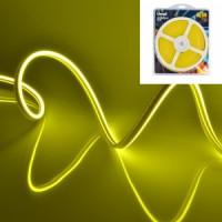Uniel NEON гибкий неон, бухта  5м, желтый свет ULS-N01-2835-120LED/m-6mm-IP67-DC12V-9W/m-5M-YELLOW