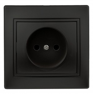 ЭРА Intro Plano роз. 1 мест. 16А  СУ (керамика) антрацит 1-201-05, 5506