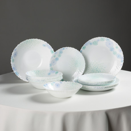 MILLIMI Асиано Набор столовой посуды 19 пр., опаловое стекло