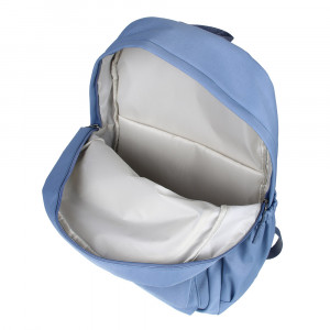 Рюкзак подростковый 44x30x13,5см, 2 отд., 4 карм., магнитные застежки, значки, ПЭ, синий