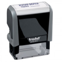 Штамп стандартный &quot;КОПИЯ ВЕРНА, подпись&quot;, оттиск 38х14 мм, синий, TRODAT 4911P4-3.42, 54194