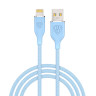 Кабель для зарядки USB(A)-iP BY Elite, 1м, 2.4А, Быстрая зарядка, голубой