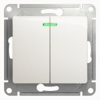 Systeme Electric GLOSSA мех. выкл. СУ 2 кл. перламутр (пл.осн., инд.) GSL000653 (20!)