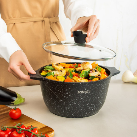 SATOSHI Монфор Казан 24х13,0см, 4,8л, литой алюминий, индукция