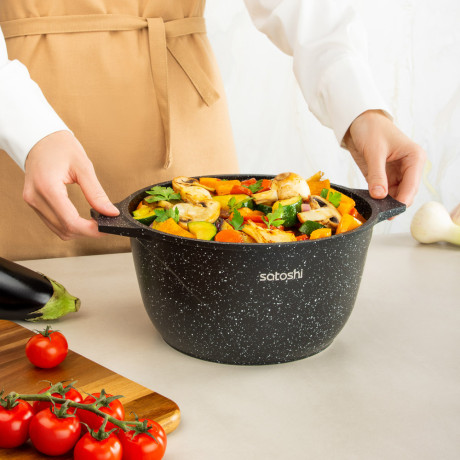 SATOSHI Монфор Казан 24х13,0см, 4,8л, литой алюминий, индукция