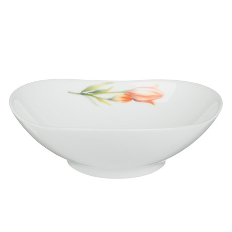 MILLIMI Лилия Салатник, опаловое стекло, 400мл, 15х6см, треугольная форма