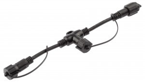 ЭРА Коннектор д/гирлянд ул. (220V) Т-образный, IP65, черный, каучук ERAPS-C Б0051884 5823