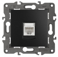 ЭРА 14 Elegance мех. роз. комп. СУ RJ45, антрацит 14-3107-05 автоклеммы 4117