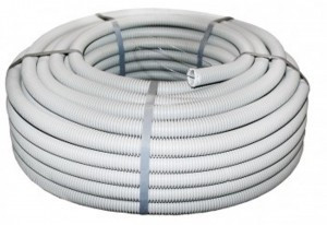 EKF PROxima Труба ПВХ гибкая гофр. d16мм, тяжёлая с протяжкой, 100м, цвет серый tg-z-16-t