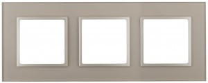 ЭРА 14 Elegance рамка СУ 3 мест.стекло, шампань+шамп 14-5103-04 5435