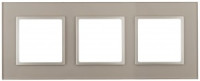 ЭРА 14 Elegance рамка СУ 3 мест.стекло, шампань+шамп 14-5103-04 5435