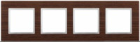ЭРА 14 Elegance рамка СУ 4 мест.дерево, венге+алюм 14-5304-10 6210