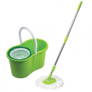 Набор д/уборки Лайма ведро 7л/5л, отжим, швабра с кругл. насадкой (2 шт., крепление кольцо) 603624
