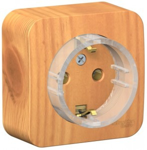 Systeme Electric BLANCA роз. ОУ 1 мест. 16А ясень (тонкая пл.осн. земля, изол.пл. ) BLNRA110115 (3!)