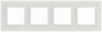 ЭРА Elegance рамка СУ 4 мест. стекло белый матовый+бел. 14-5104-01М 65838