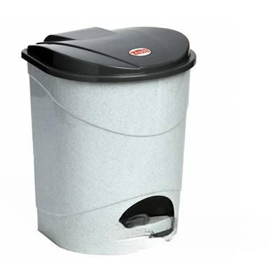 Контейнер для мусора с педалью 7 л мраморный М2890