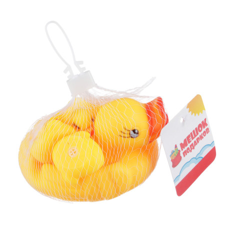 ИГРОЛЕНД Набор фигурок-пищалок "Уточка", 4шт, резина, 10х8х7см