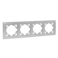 EKF Валенсия Рамка 4 мест. сталь  Al/Cu (корпус PC) EWM-G-304-30