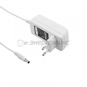 REXANT блок питания св/д св-к/лента с вилкой 12V 24W с разъемом 5.5*2.1, IP23  Белый,200-024-6