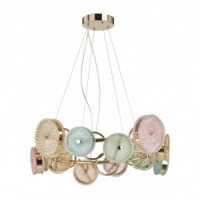 ODEON LIGHT 5412/95L L-VISION ODL_EX24 зол./разноцв/стекло Люстра LED 95W 4000K 6400lm CARAMELLA