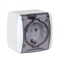 EKF Владивосток роз. 1 мест. 16А (земля, прозрачная крышка) IP54 EQR16-029-30-54-T