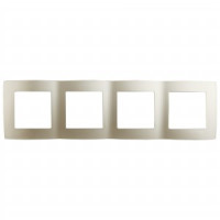 ЭРА 12 рамка СУ 4 мест. шампань, 12-5004-04 2343