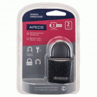 Замок навес Аверс PD-01-38 чугун, Ш38*В60мм, дуж d=6мм автомат, 3анг кл.(144,12)