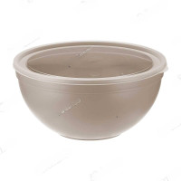Миска круглая 4 л с крышкой капучино М1304 х10