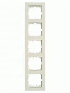 Lezard VESNA рамка СУ 4 мест. (вертик) крем 742-0300-154