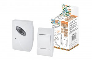 TDM ЗББ-Н-11/1-32М звонок беспроводной 2хAА, 80м 32мелодии, 1кнопка/LR23A, IP30 Народный SQ1901-0101