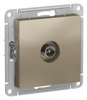 Systeme Electric AtlasDesign мех. конн TV антен СУ 1 мест. шампань(пл.осн RG6, 0,7dB) ATN000593(10!)