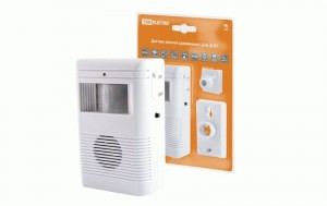 TDM Датчик движения звонок ИК ДЗв-Д-01 (6м, 32 мелодии, 3х1,5В АА, 80 дБ, IP20) SQ2604-0001