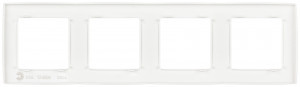 ЭРА 12 рамка СУ 4 мест. белый матовый 12-5004-01М