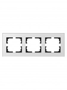 Lezard VESNA рамка акрил СУ 3 мест., гориз., серая матовая 742-M7180-148