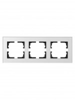 Lezard VESNA рамка акрил СУ 3 мест., гориз., серая матовая 742-M7180-148