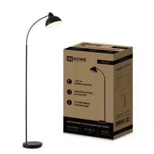 ASD/InHome св-к напольный торшер ТНО 03Ч 60W E27 черный 20x230x1570 2688
