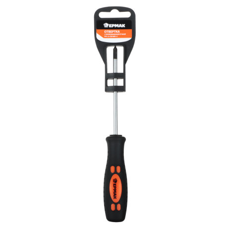 ЕРМАК Отвертка с прорезиненной ручкой PH1 5х100мм (+)