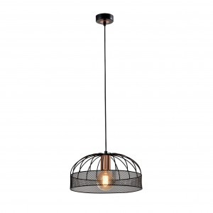 Rivoli люстра 5020-211 Theda 1хE27 40W, черный/медь, лофт - кантри 300х300х800 7028