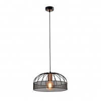 Rivoli люстра 5020-211 Theda 1хE27 40W, черный/медь, лофт - кантри 300х300х800 7028